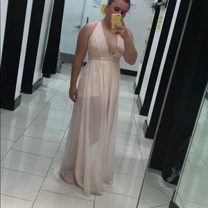 Bebe peach prom dress size 8